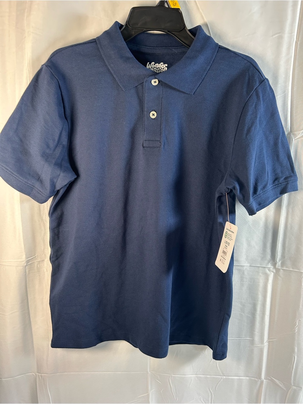 Boy’s L 10-12 wonder nation navy blue boys' polo shirt (6ct)